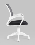 Кресло офисное TopChairs ST-BASIC-W серый крестовина пластик белый