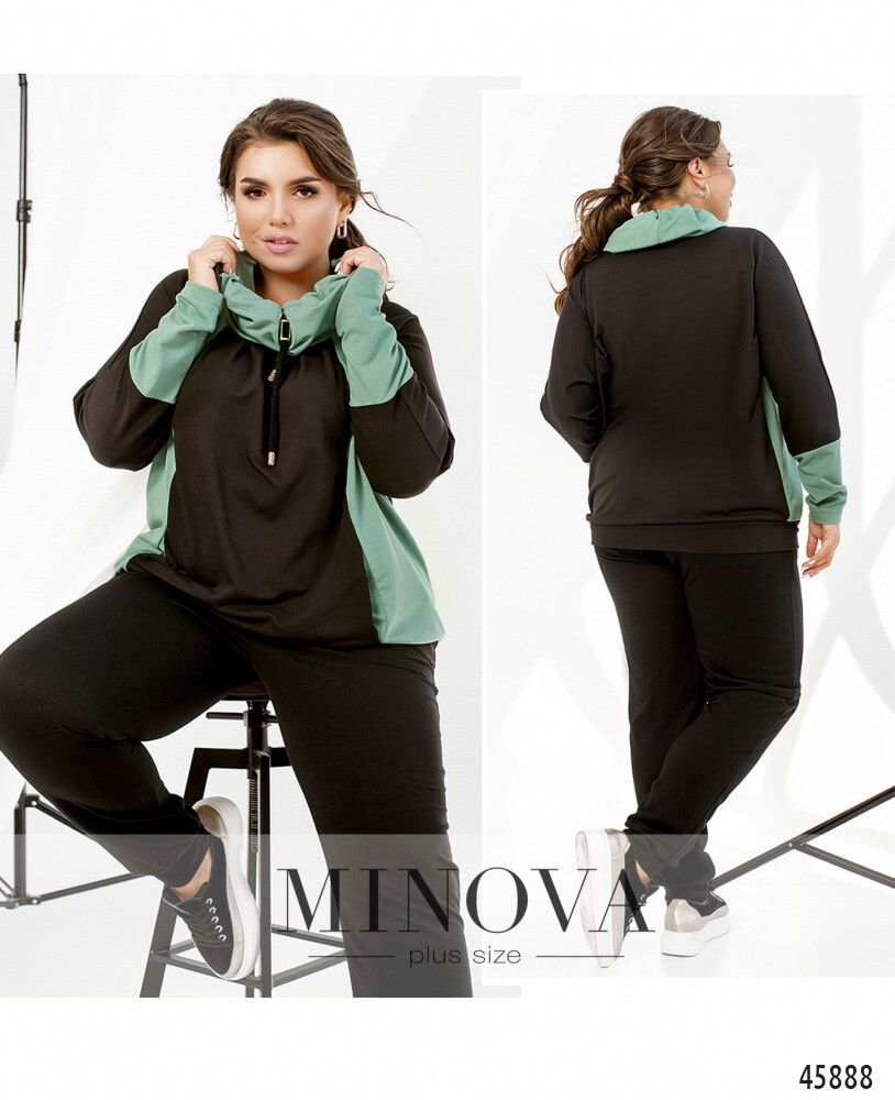 Костюм 8-317-оливка-черный Minova