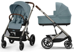 Коляска Cybex Balios S Lux TPE complete Cloud G Moon Black Plus 3 в 1 Stormy Blue с дождевиками