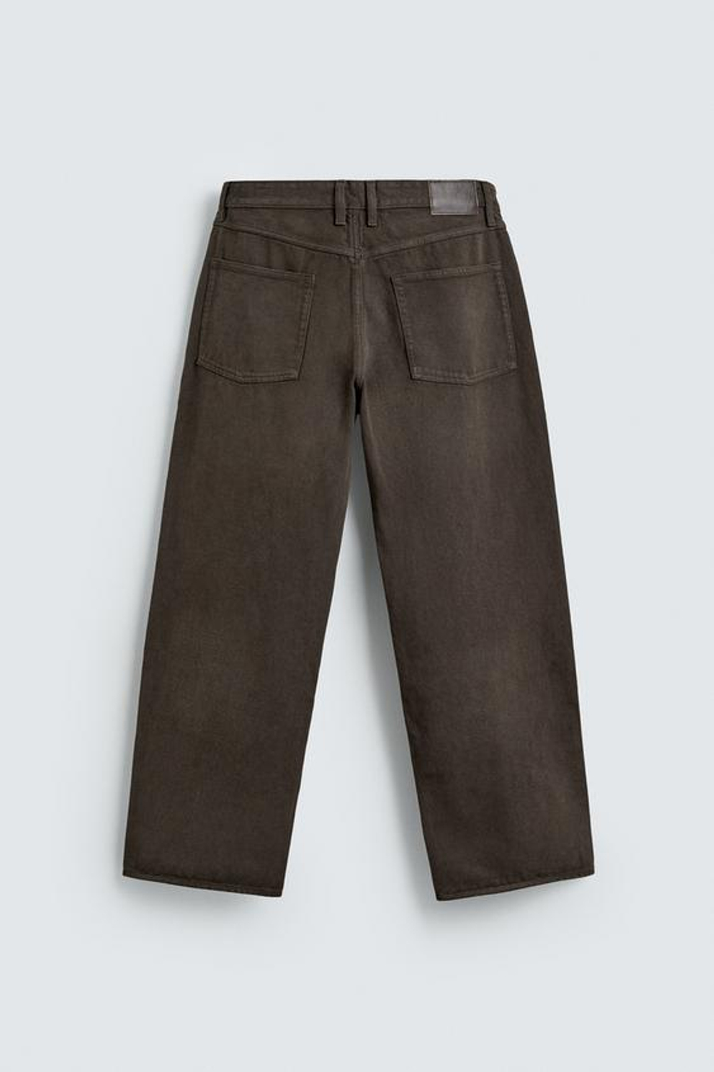 ZARA ДЖИНСЫ STRAIGHT FIT, КОРИЧНЕВЫЙ