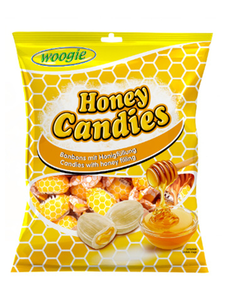 Конфеты с медовой начинкой WOOGIE Honey Candies 150 г, леденцы с медом Вуги
