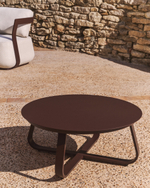 Уличный столик Tamaris из алюминия коричневого цвета Ø80 см