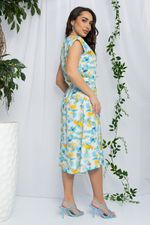 Платье Весенний луг (бирюзовый мультиколор) П13215-3М LT Collection