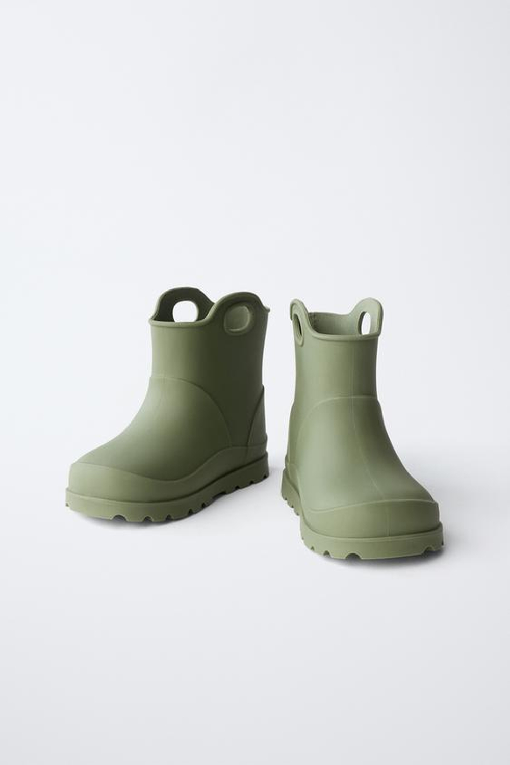 ZARA РЕЗИНОВЫЕ САПОГИ, ЗЕЛЕНЫЙ