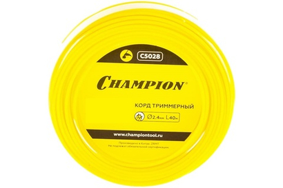 Корд триммер (леска) 2,4мм, 40м Champion звезда