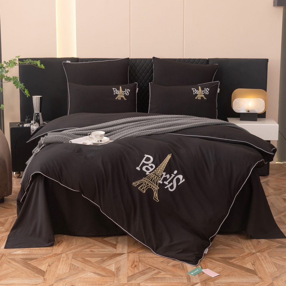 КПБ Mood of Paris на резинке MPR006, Евро, 4 наволочки, простынь 160*200*35