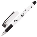 Ручка шариковая масляная с грипом BRAUBERG BLACK&WHITE "Melody", СИНЯЯ, узел 0,7 мм, линия письма 0,35 мм, 142658