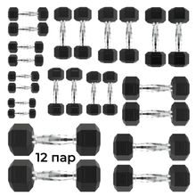 Гантельный ряд DFC от 1 кг до 15 кг