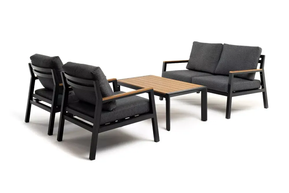 "Камелия" лаунж-зона 4-местная из алюминия, цвет темно-серый