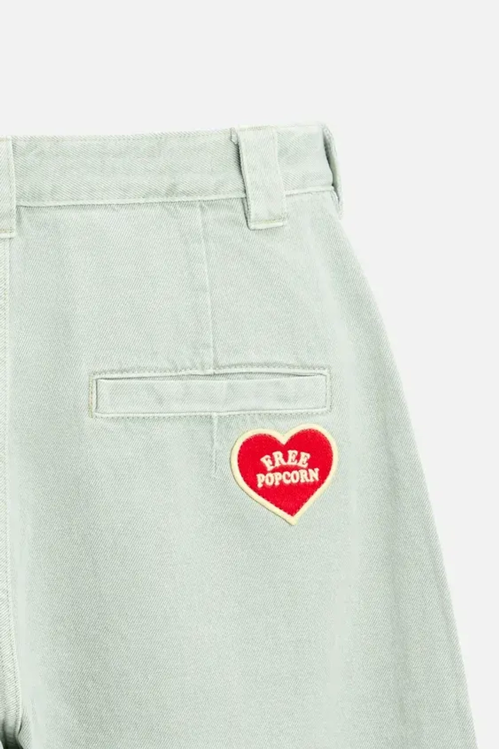 ZARA X HARRY LAMBERT ДЖИНСЫ ШИРОКОГО КРОЯ, ЦВЕТ МОРСКОЙ ВОЛНЫ