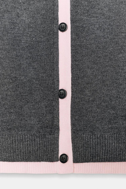 ZARА КОМБИНИРОВАННЫЙ КАРДИГАН, СЕРЫЙ МЕЛАНЖ