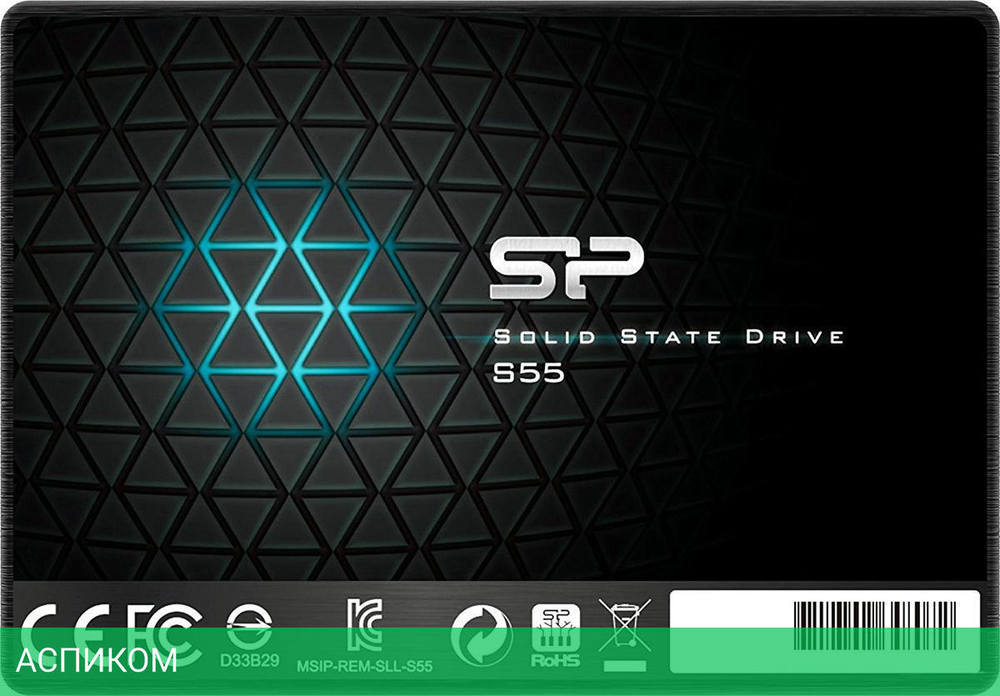 SSD диск Silicon-Power Slim S55 960Gb (SP960GBSS3S55S25)