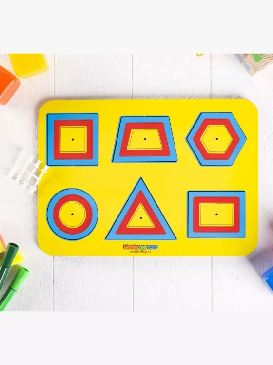 Рамка-вкладыш Монтессори Паутинки МИКС