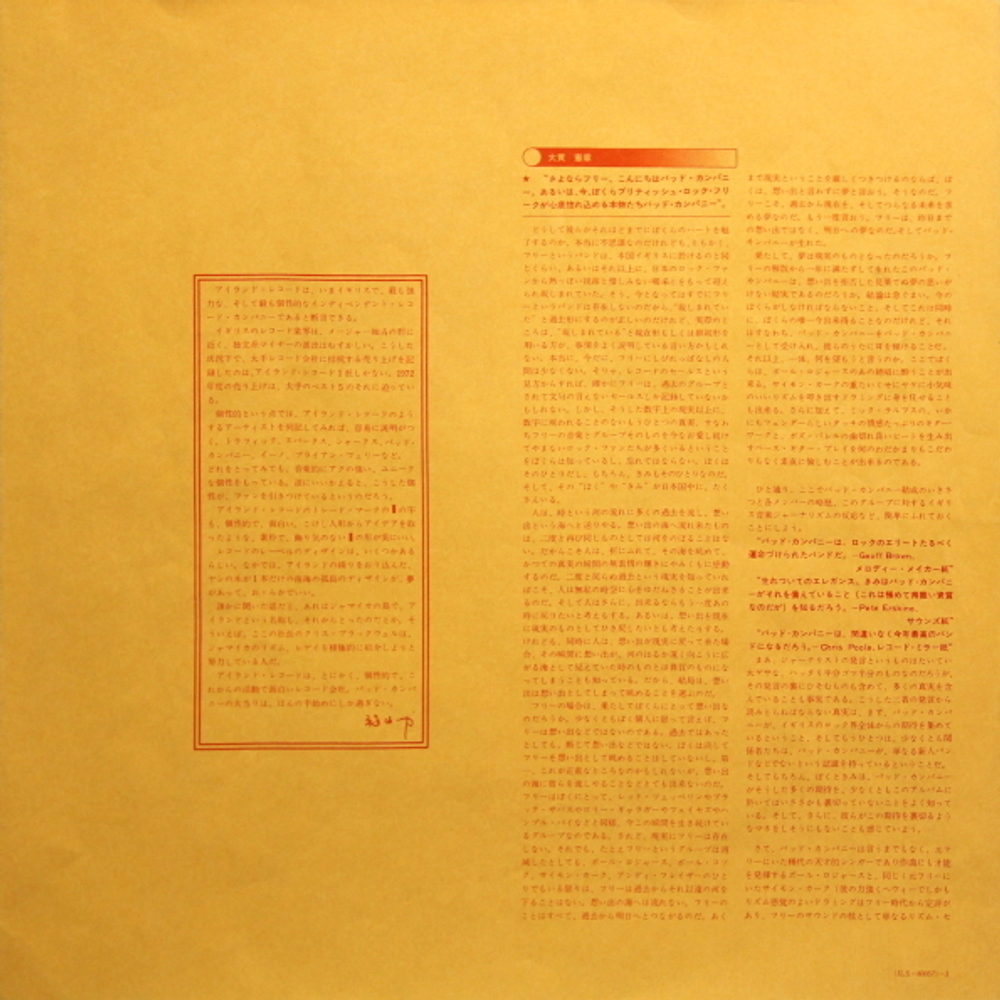 Bad Company / Bad Company (LP)