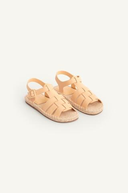 ZARA КОЖАНЫЕ БОСОНОЖКИ, БЕЖЕВЫЙ