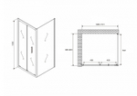 Душевой уголок Abber Sonnenstrand 110x90 AG07110-S90 профиль Хром стекло прозрачное