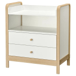 Комод с пеленальным столиком - ÄLSKVÄRD /АLSKVАRD IKEA/ АЛЬСКВАРД ИКЕА,  106х94 см, белый/под беленый дуб