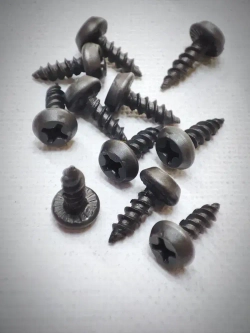 Саморез "клоп" 3,5х11мм (острый наконечник) - 20 штук, универсальный, черный, шлиц Ph-2