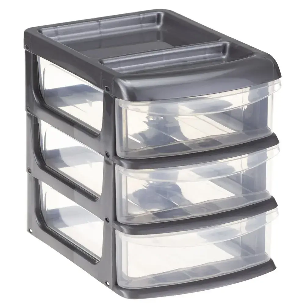 Бокс универсальный мини (3 секции) Графитовый