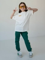 Футболка детская оверсайз в школу трикотажная