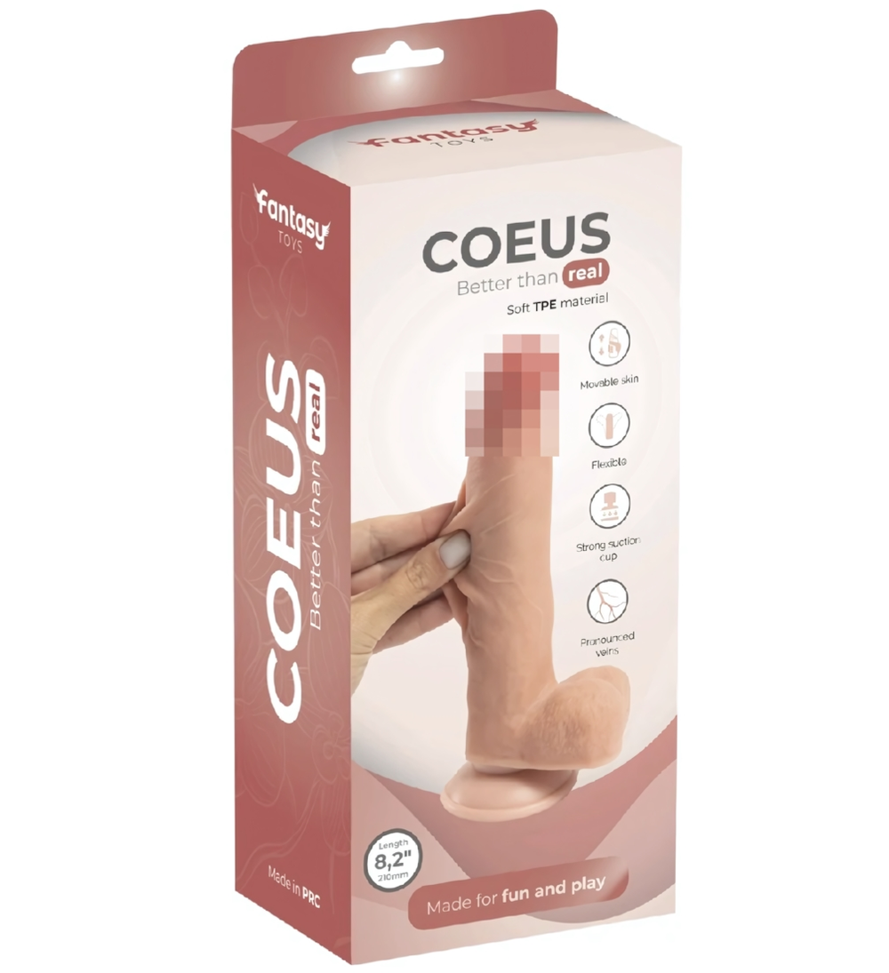 Фаллоимитатор Coeus с подвижной кожей Fantasy Toys 21 см
