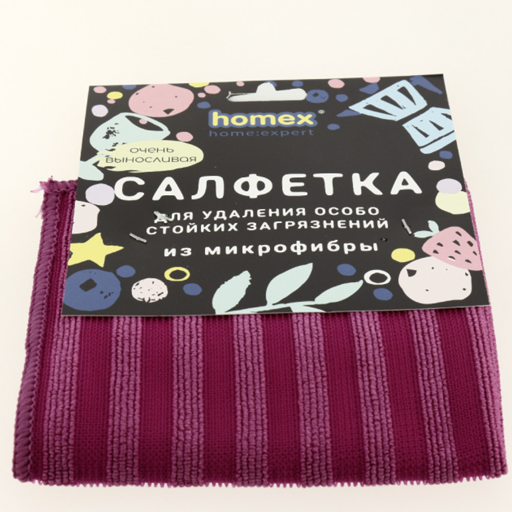 HOMEX Салфетка из микрофибры Очень Выносливая 30*30см