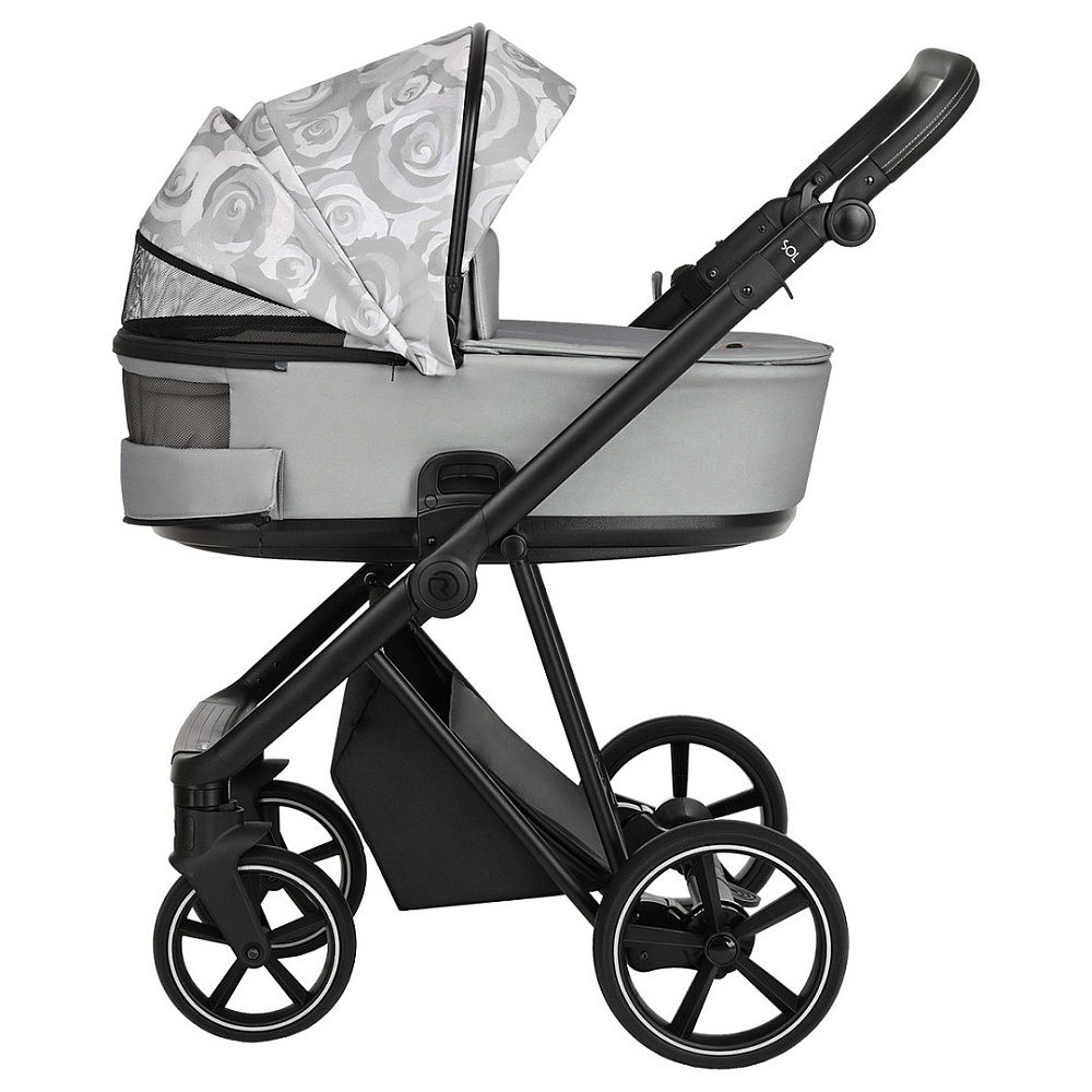 Детская коляска Roan Sol Flowers 2 в 1 RSF/5002 Gray/Black