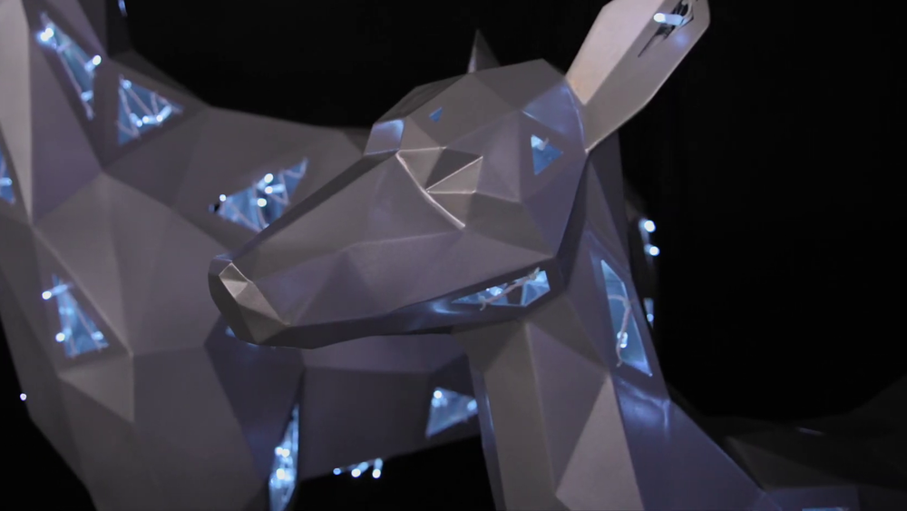 Полигональный светодиодный "Олень золотой" 4 м