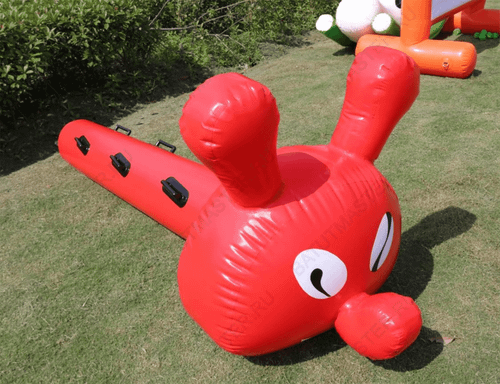 Надувная командная игра "Верхом на гусенице"  4,5*1*2м