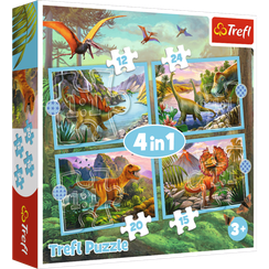 Puzzle "4in1" - Unique dinosaurs / Trefl