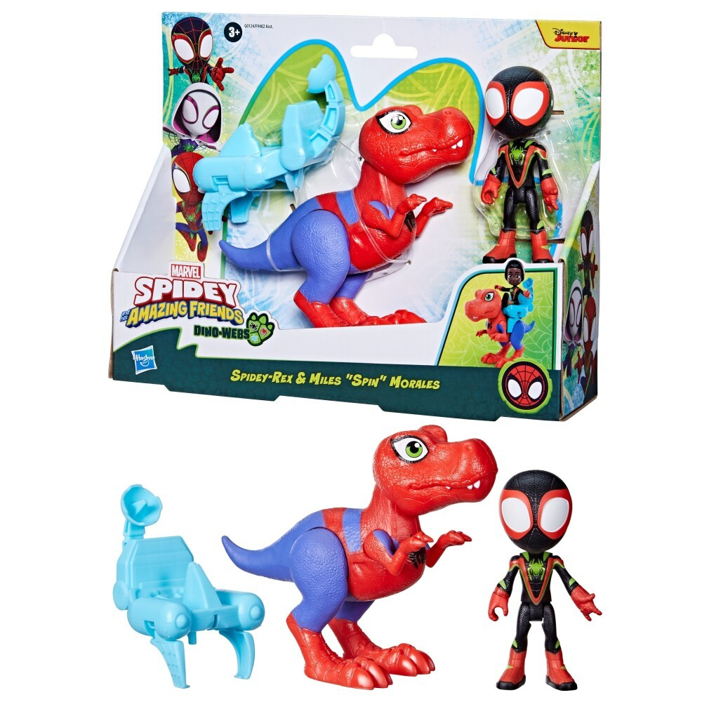 Hasbro Spidey and the Super Buddies - Spidey-Rex и Miles Morales 2-PAK Figurines G0124 / артикул   F9482 G0124  / GTIN 5010996234841