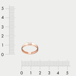 Кольцо для женщин из розового золота 585 пробы с фианитами (арт. К4060)