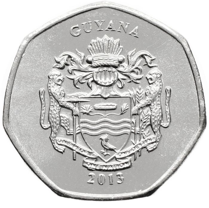 10 долларов 2013 Гайана UNC