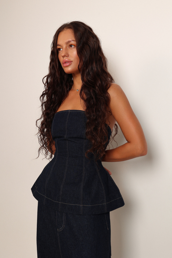 Топ-корсет из денима