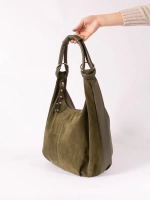 сумка большая через плечо шоппер натуральная замша