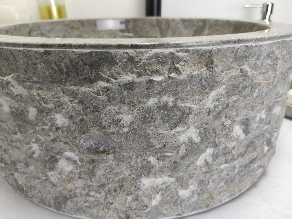 Раковина из мрамора Drum Grey Marmo Medium DM-60206 45*45*17