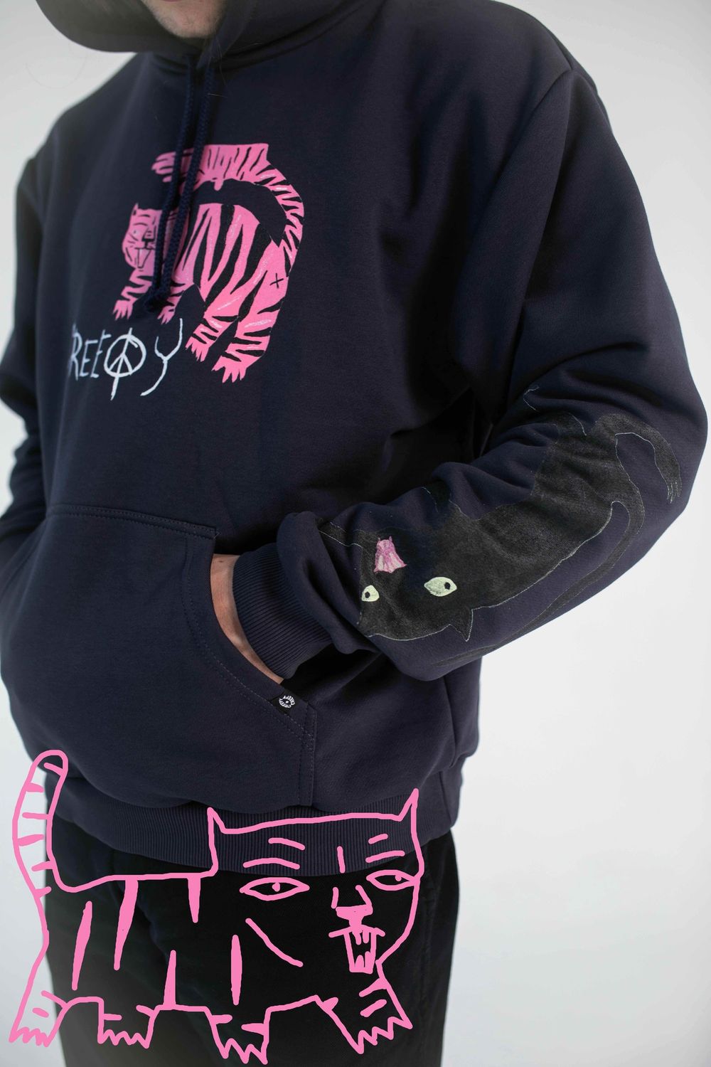 Купить Худи Creepy Clothing Кошачье Графит Худи Creepy Clothing Кошачье Графит