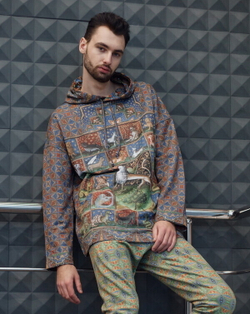 Худи "Бестиарий", по мотивам Бестиария Бартоломея Английского, 15 век