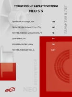 Вентилятор накладной NEO D125 сетка ERA