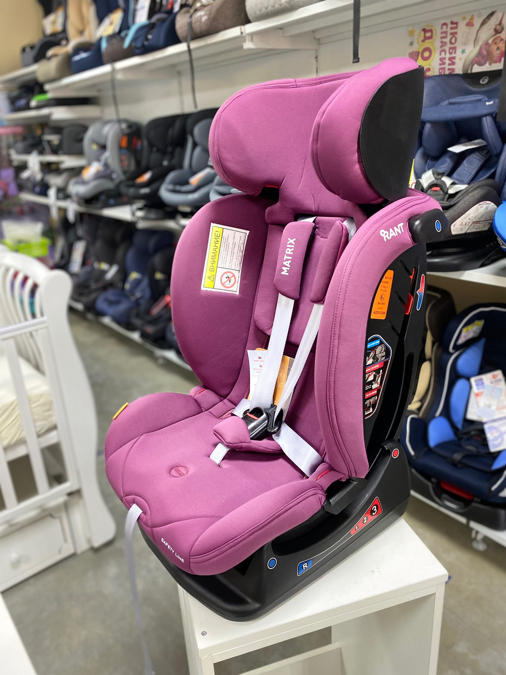 Автокресло Rant AY913 "MATRIX" Safety Line (Velvet Purple) группа 0+-1-2-3  (0-36 кг)