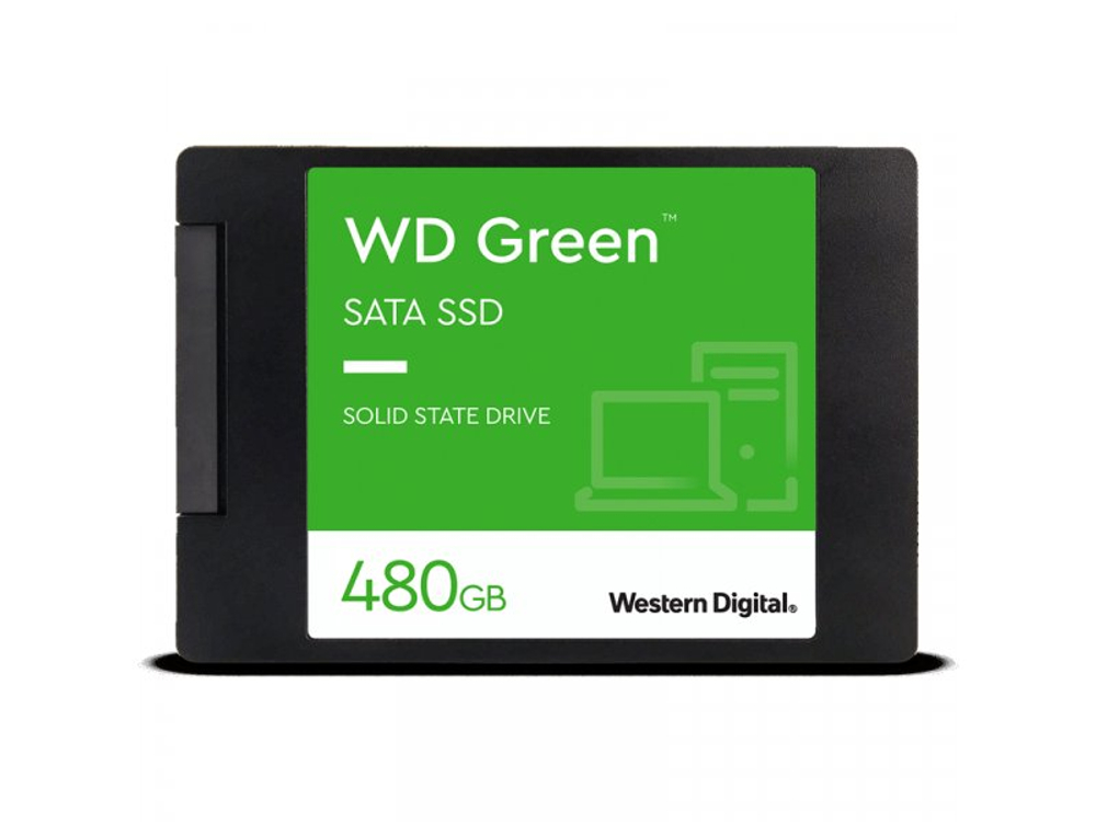 SSD накопитель Western Digital WD Green 480ГБ, 2.5" SATA, SATA III, [WDS480G2G0A]