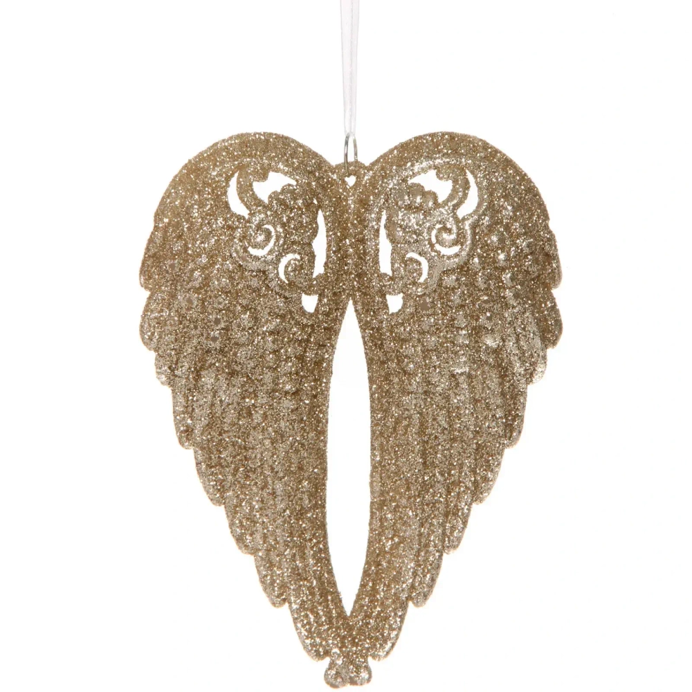 Подвеска «Ангельские крылышки» 11*15 см, темное золото