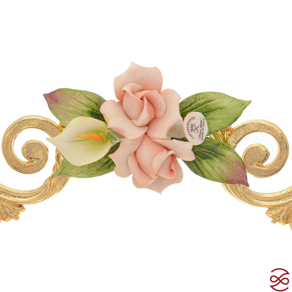 Конфетница с ручками Rosaperla 21см