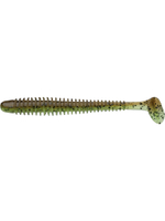 Приманка силиконовая Keitech Swing Impact 4.5" #417 Gold Flash Minnow, 3 упаковки по 6 штук