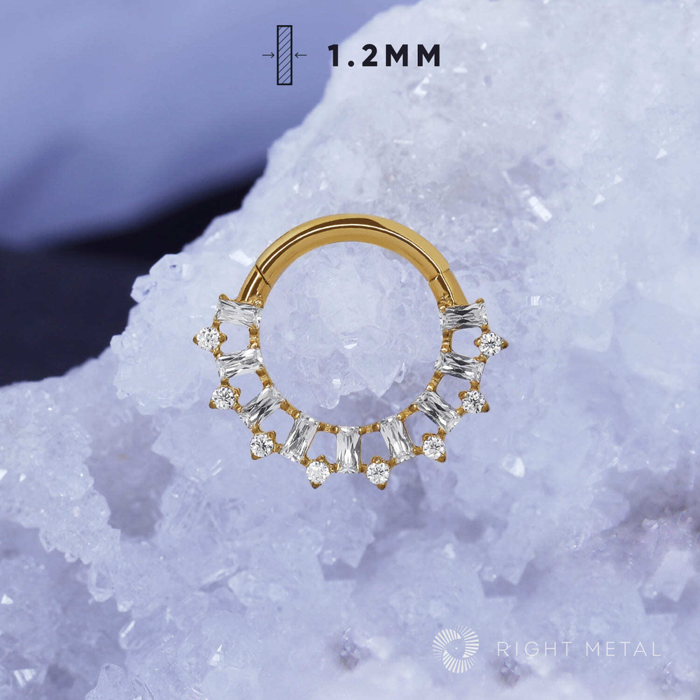 Кликер Bloom Crystal PVD Yellow 1.2мм