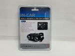 1630 IN CAR / Разветвитель в машину на 2 гнезда прикуривателя c USB 1630