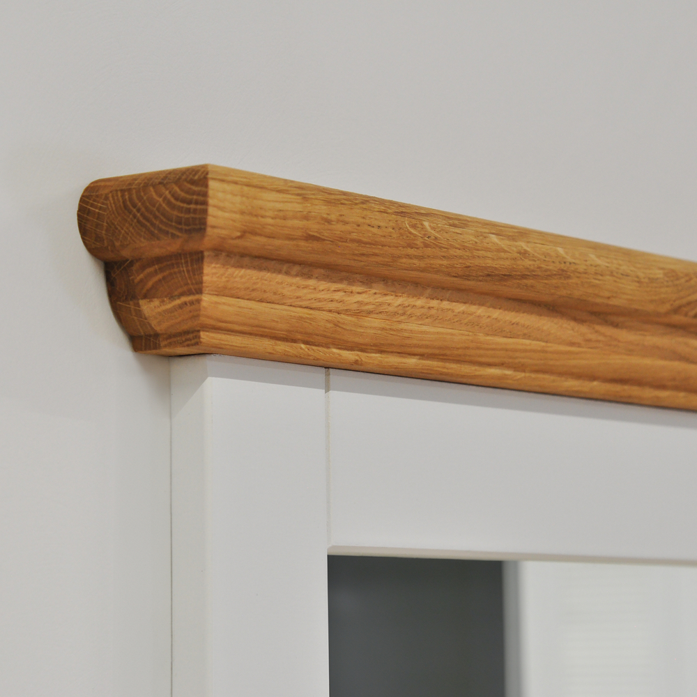 Зеркало настенное Асти из МДФ и натурального дуба