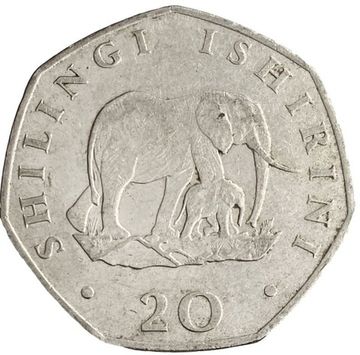 20 шиллингов 1992 Танзания