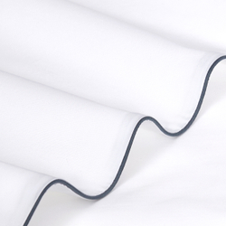 Постельное белье 2 спальное евро макси Сlaire&Caroll Lune белое с зеленым кантом