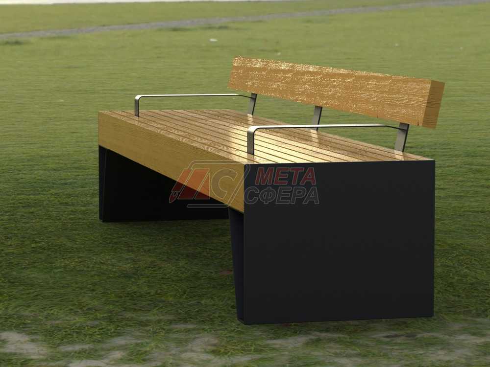 Скамейка Терон с подлокотниками